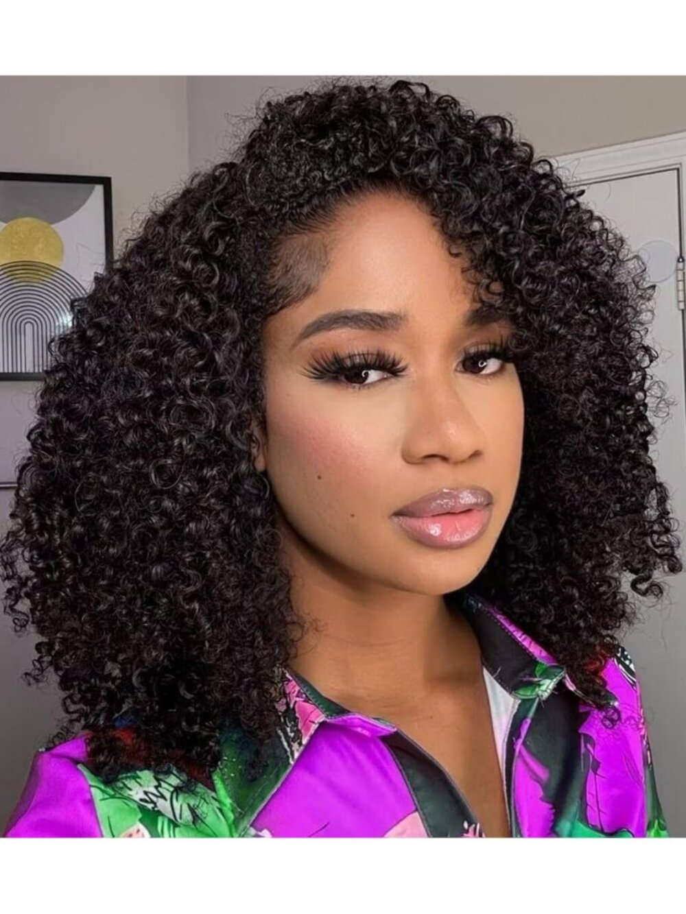 Half Wig Human Hair 3 In 1 Seamless Flip Over Half Wigs With Drawstring Half